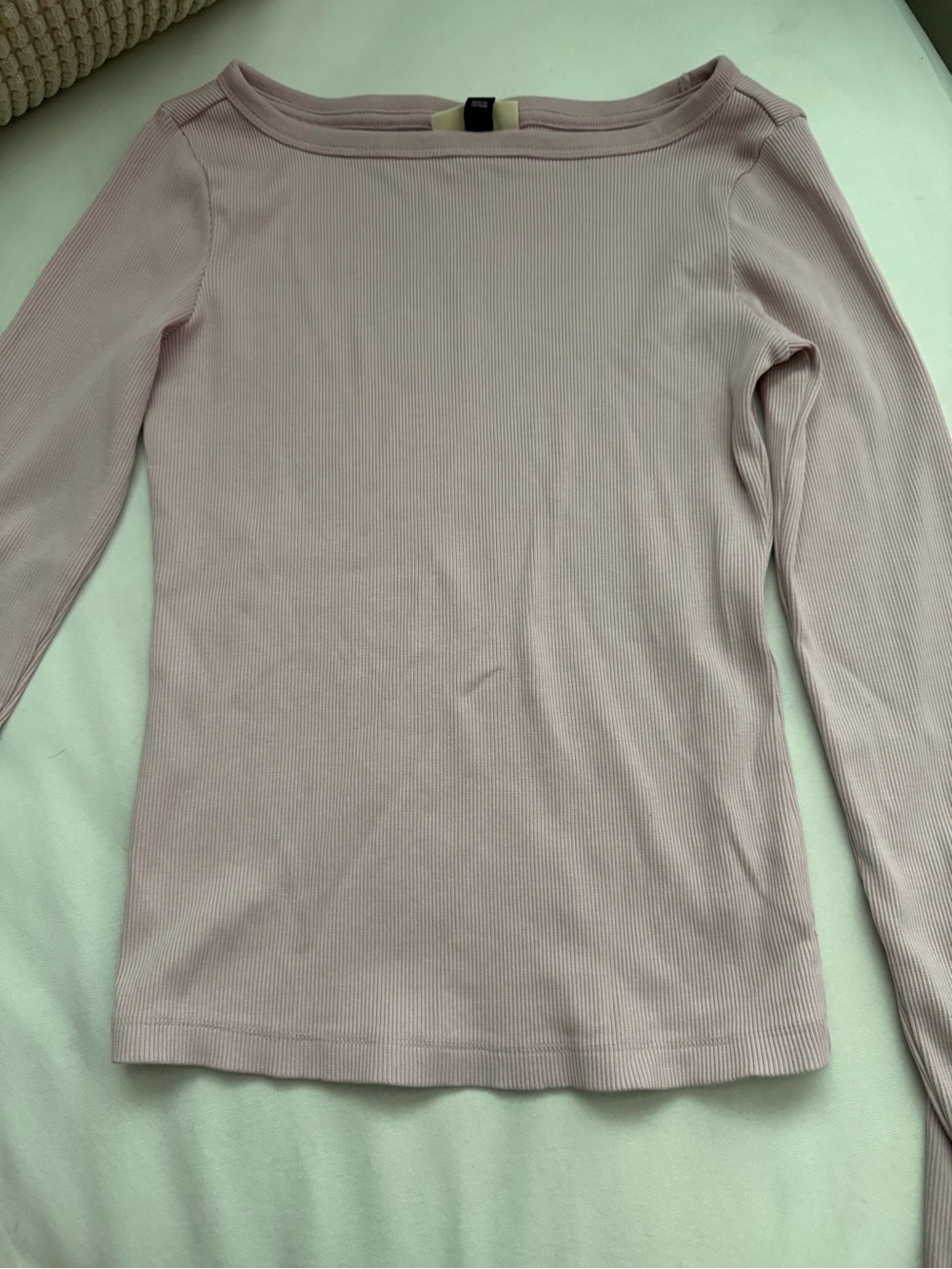 Universal Thread Light Mauve Ribbed Long-Sleeve Top